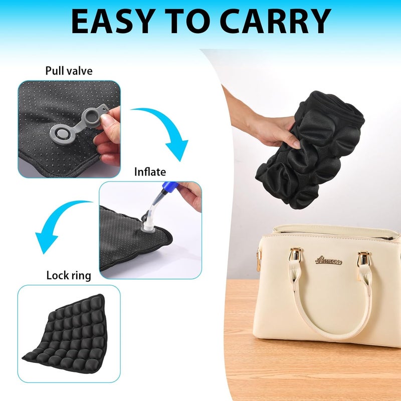 ANABIUP Sondor Travel Cushion Airplane seat, Trave seat Cushion for Long Flights, Portable Airplane Pad with Storage Bag for Car, Office, Stadium, Ergonomic Comfort Support,Heavy Duty (36 Air Bag) - Image 5
